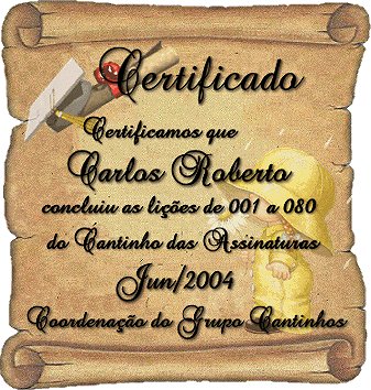 Curso do Cantinho das Assinaturas - Lies 001 a 080 - 14/06/2004
