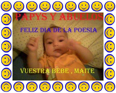 Feliz dia de la Poesia, com a fotografia da minha netinha Mait - Poetisa Maria Cristina Aliaga Luna - 17/03/2006