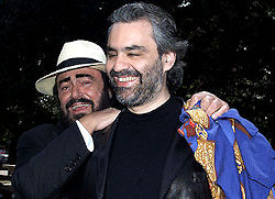 Luciano Pavarotti e Andrea Bocelli