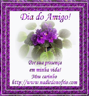 Dia do Amigo ! - Poetisa Nadir A. D'Onofrio