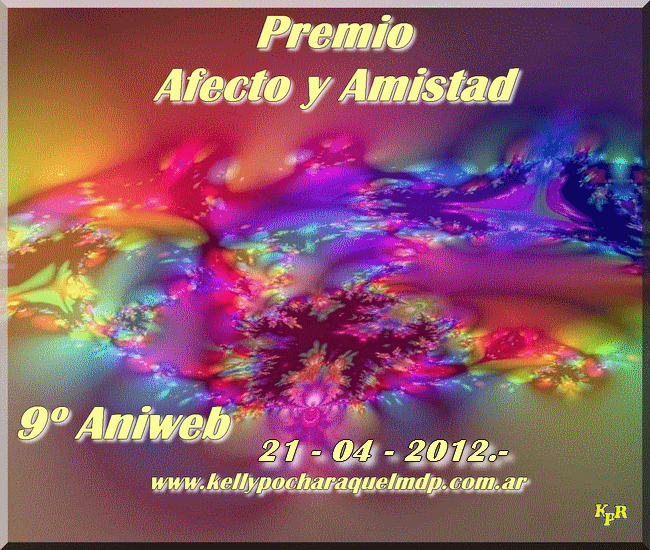 295 Prmio: Premio Afecto y  Amistad - Recebido em 22/08/2012