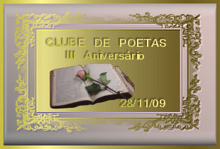 Selo do Terceiro Aniversrio do Clube de Poetas - 28/11/2009