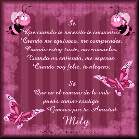 Gracias por tu Amistad - Recebido da Poetisa Mily - 27/07/2012