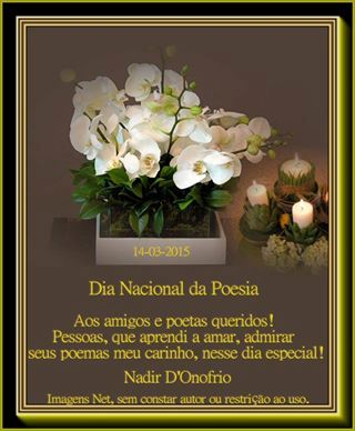 Dia Nacional da Poesia - Recebido em 14/03/2015