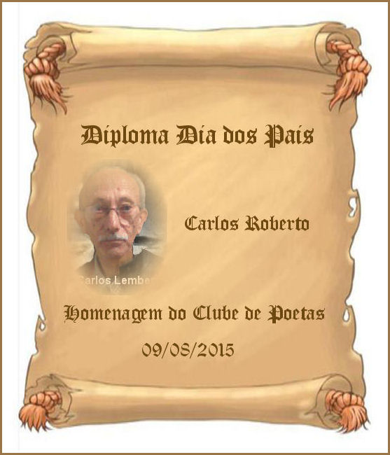 Diploma Dia dos Pais -  Recebido em 08/08/2015